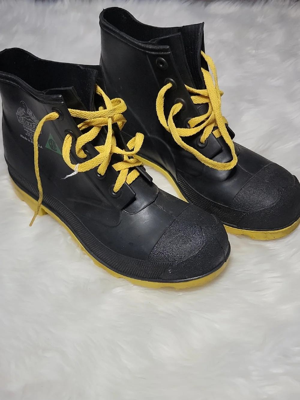 Bata Steel Toe Rubber Industrial Boot Military Mens US Size